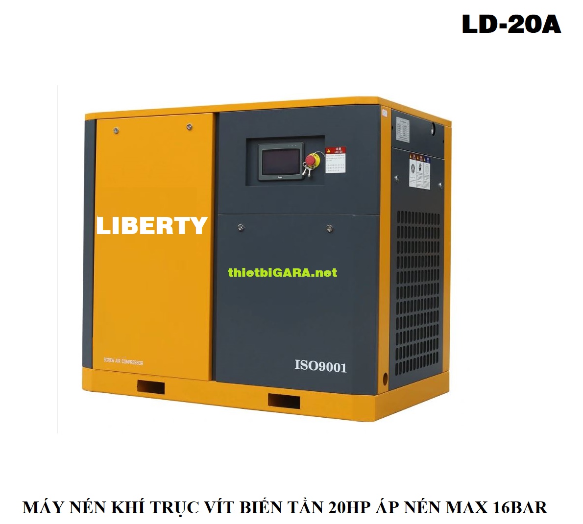 Máy Nén Khí Trục Vít Biến Tần 20Hp 16bar Liberty Đài Loan