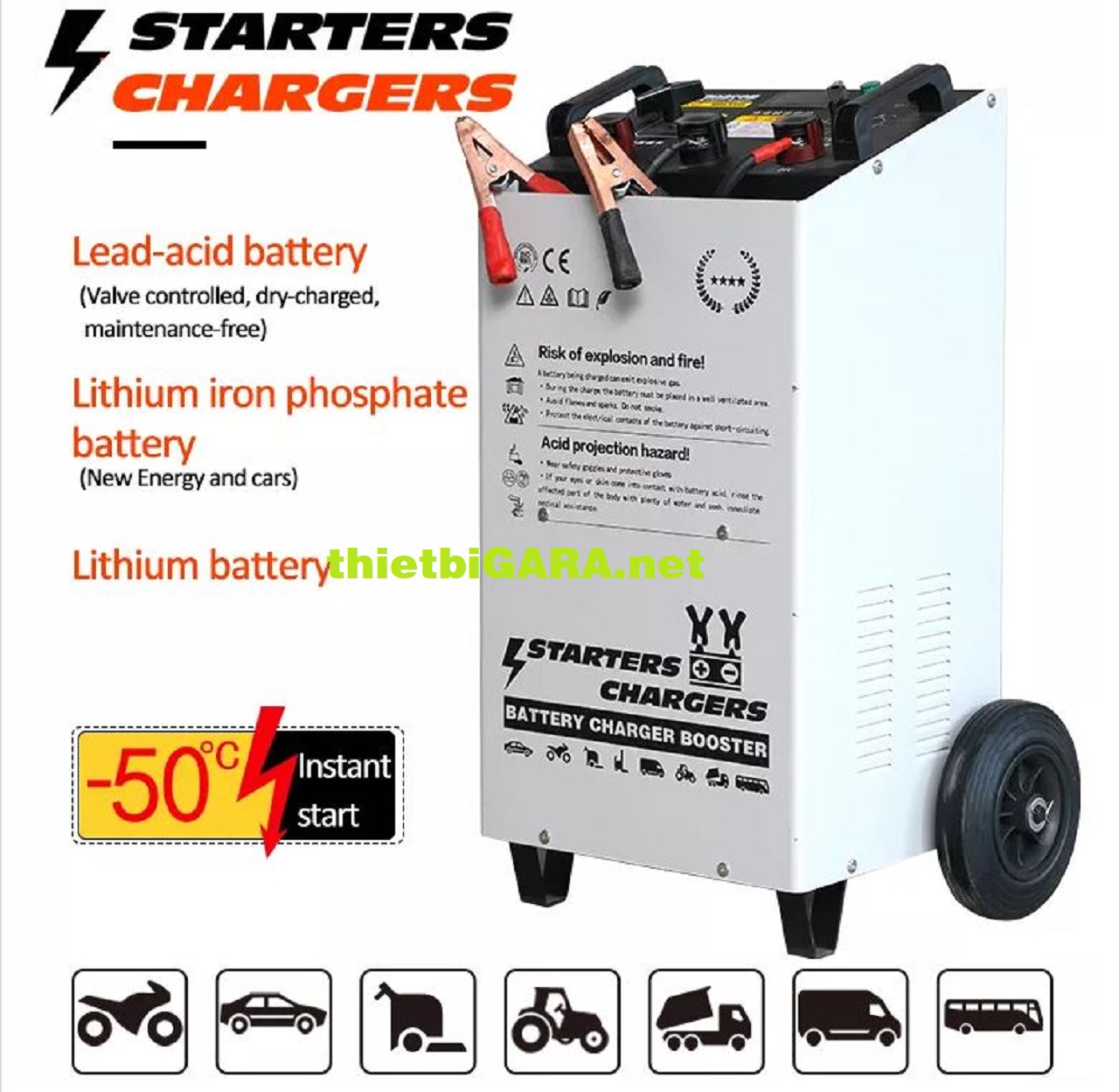 Máy sạc bình ắc quy xe ô tô Funisi 1200A