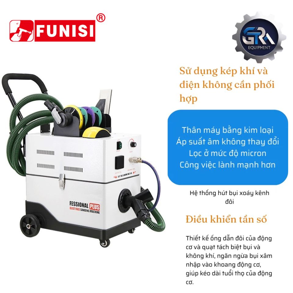 Máy mài chà nhám hút bụi tự động FUNISI F1 (2)