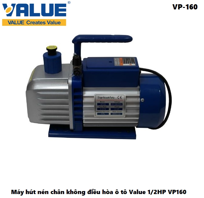 Máy Hút Chân Không Điều Hòa Ô Tô 1/3Hp Value