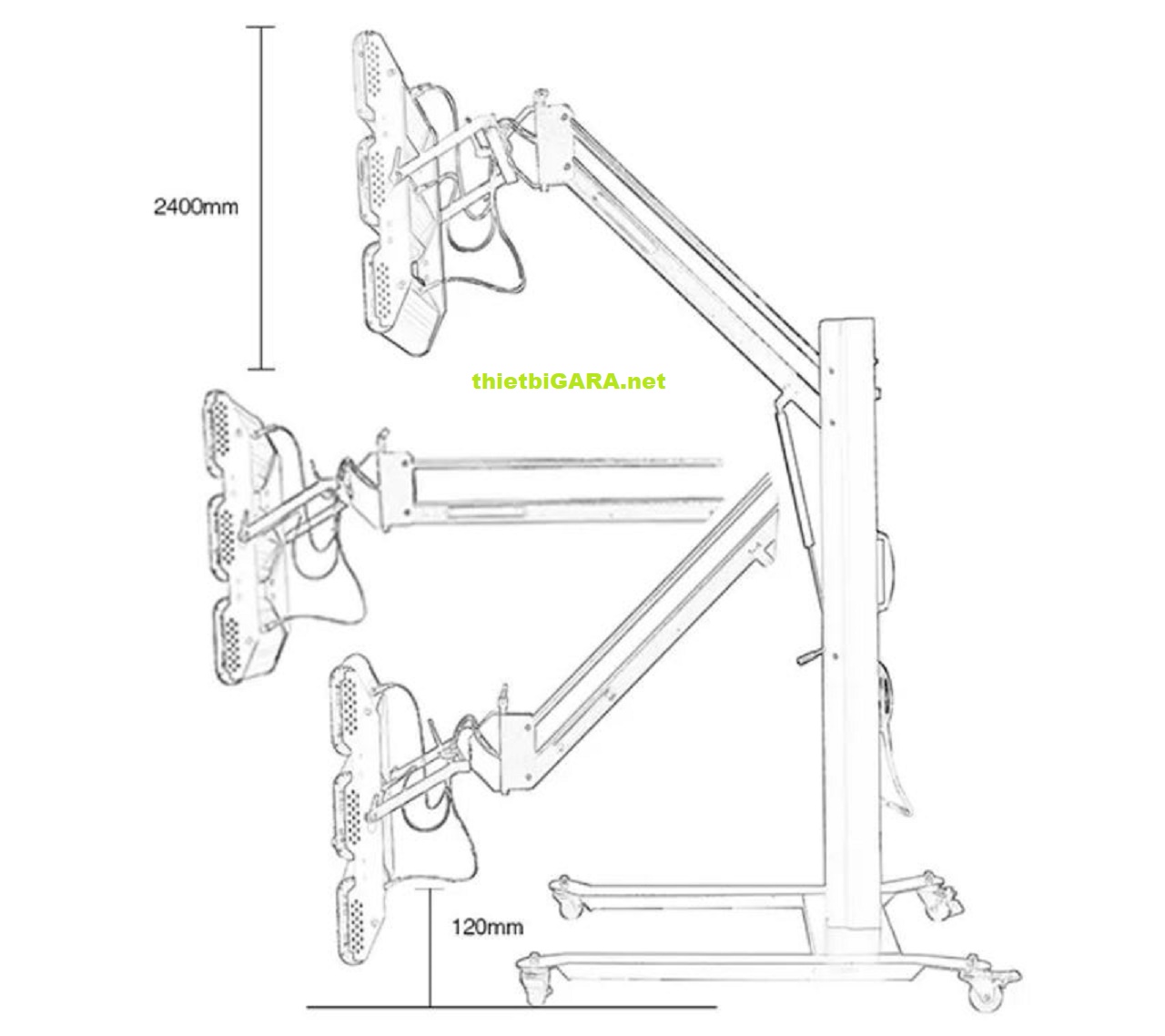 Đèn sấy sơn ô tô 3 bóng Funisi Nhật Bản