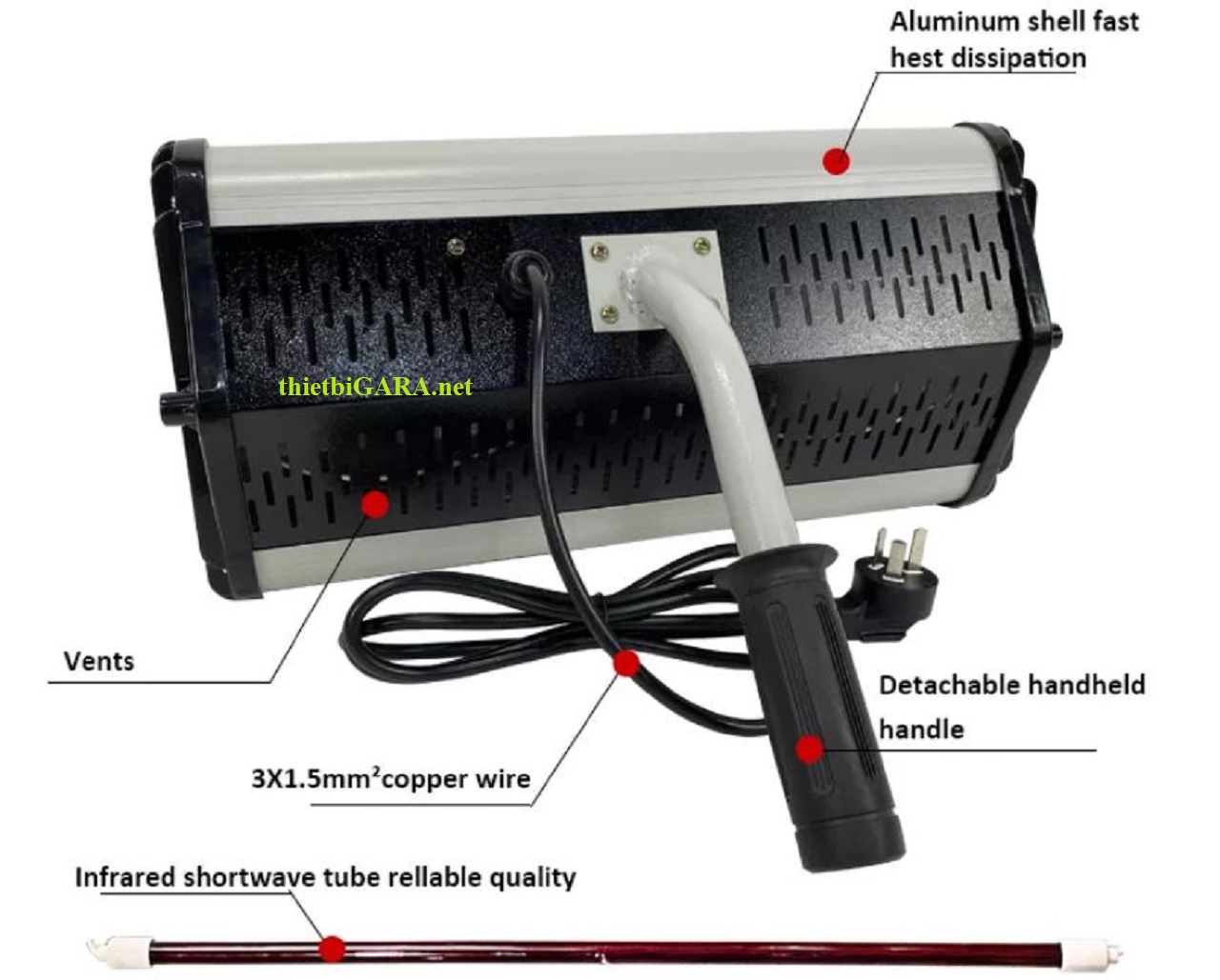 Đèn sấy hồng ngoại cầm tay Funisi F1