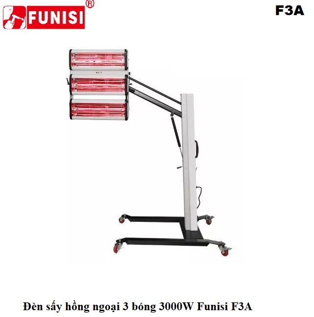 Đèn Sấy Hồng Ngoại 3 Bóng 3000W Funisi F3A