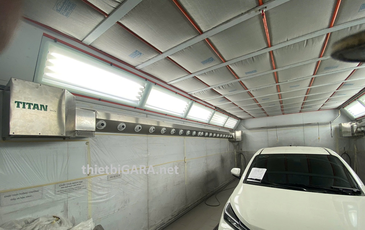 Hệ thống thổi gió nóng cho phòng sơn ô tô góc nước