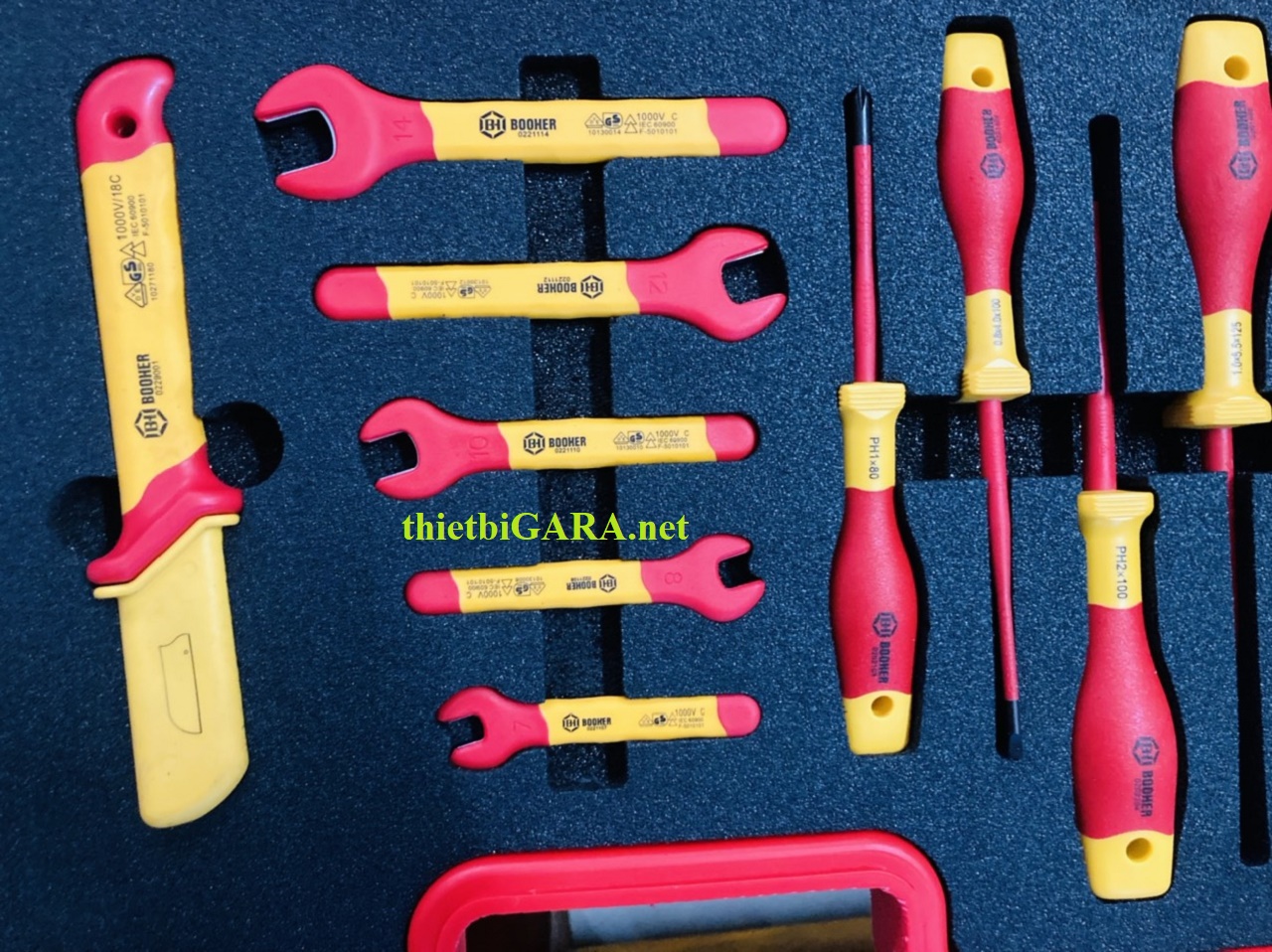 Bộ dụng cụ sửa chữa xe điện 1000V 24 chi tiết Booher