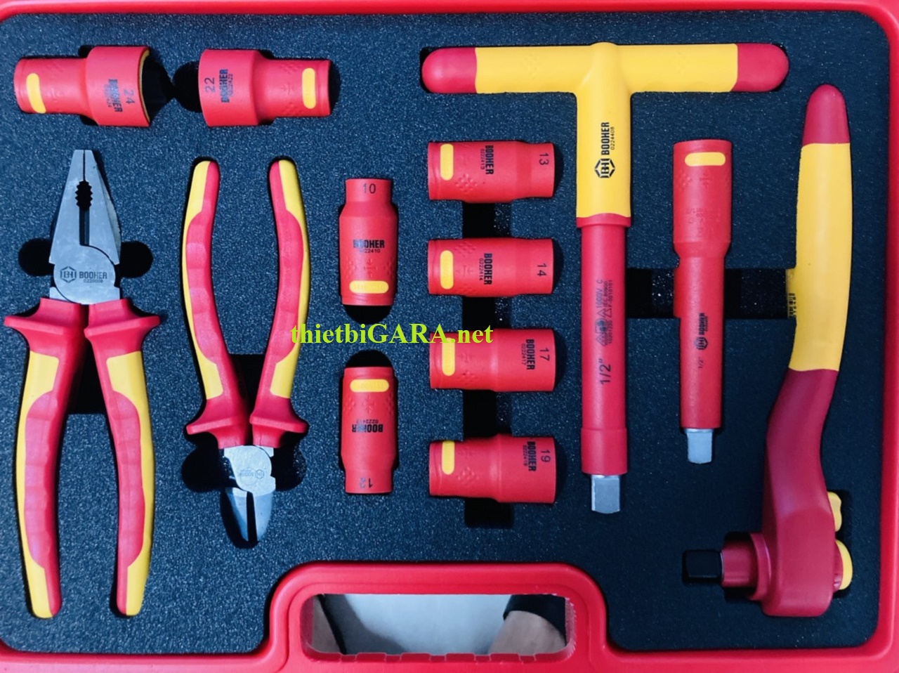 Bộ dụng cụ sửa chữa xe điện 1000V 24 chi tiết Booher