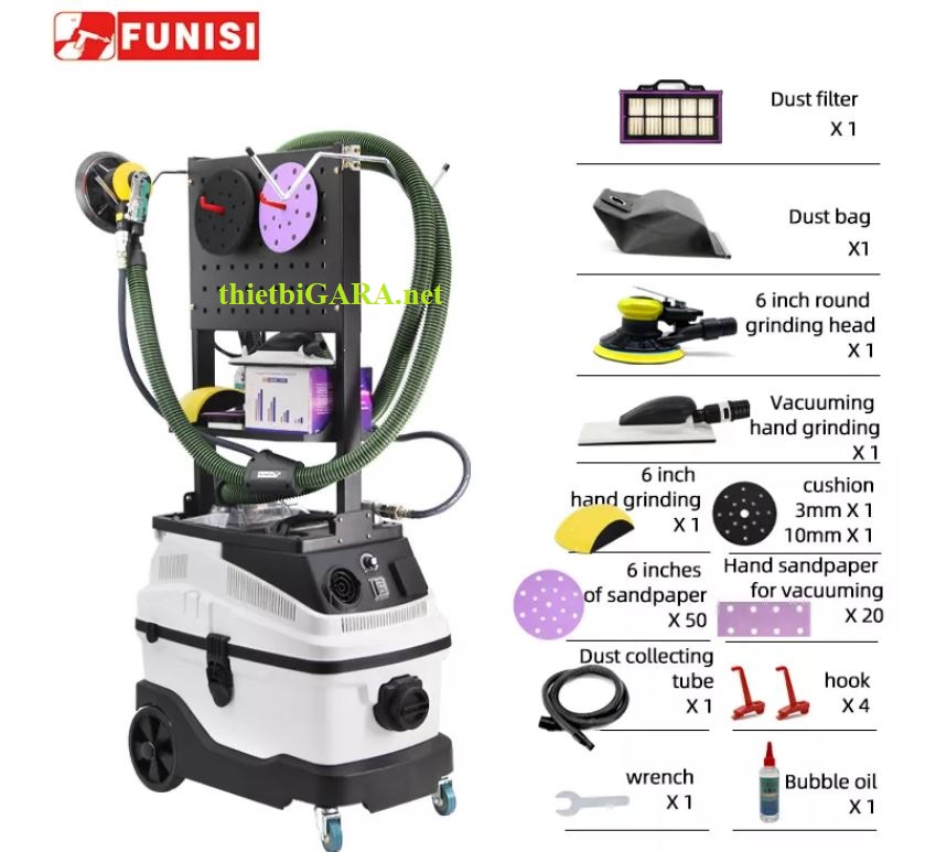 Máy hút bụi chà matit khô di động Funisi F3