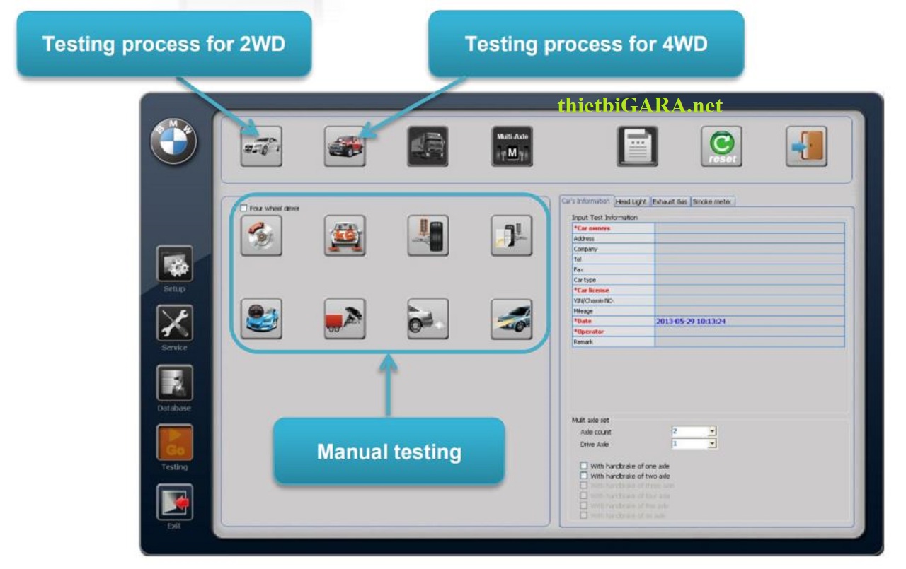 Bệ thử phanh xe du lịch Jevol RRT-2500W