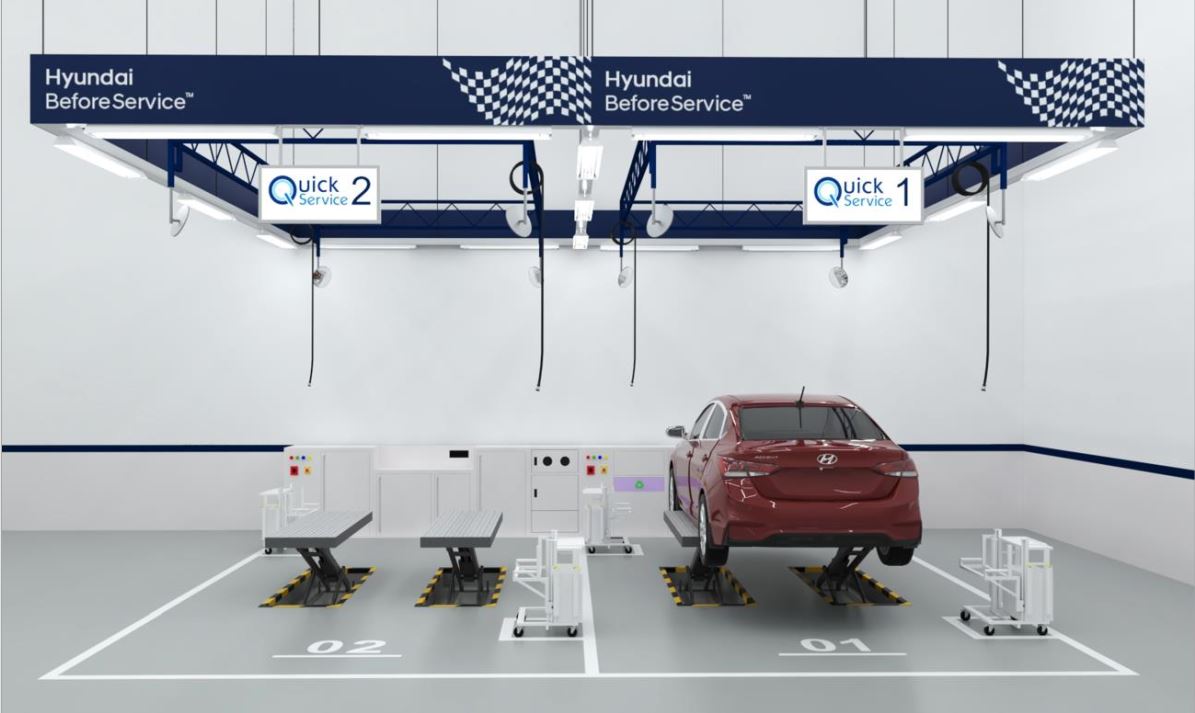 Khoang bảo dưỡng nhanh Quick Service Hyundai