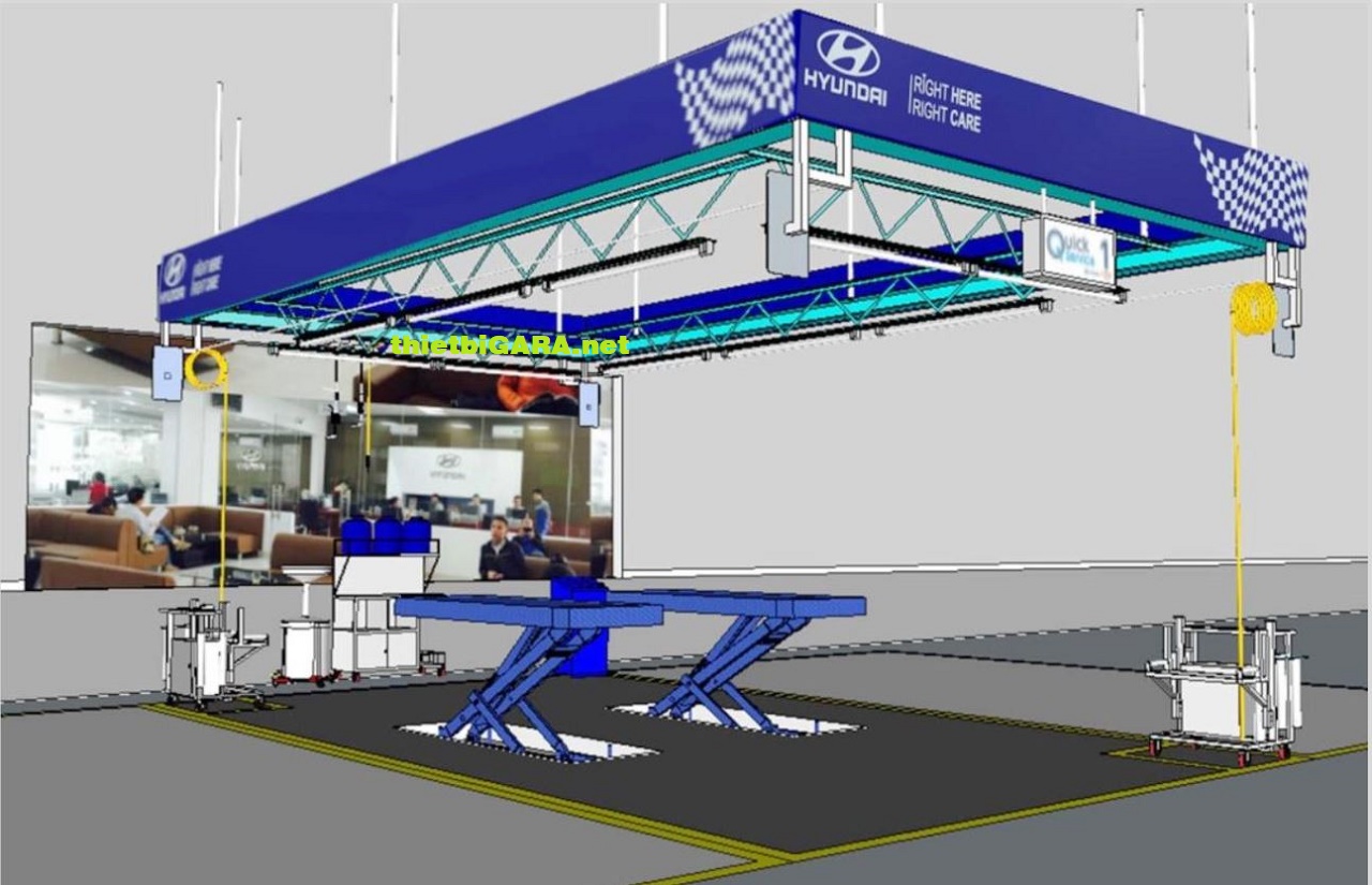 Khoang Bảo Dưỡng Xe Nhanh Quick Service Tiêu Chuẩn Hyundai Ô Tô