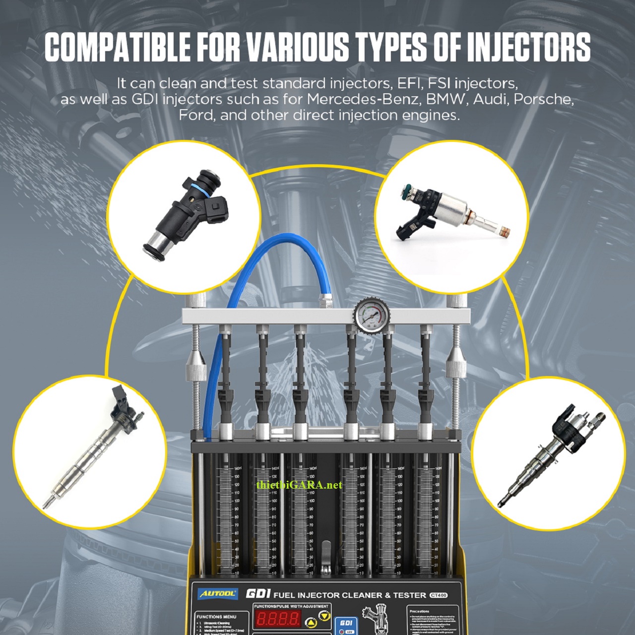 Thiết Bị Vệ Sinh Và Kiểm Tra Kim Phun Điện Tử CT400 Autool