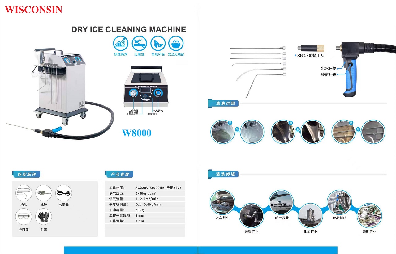 Máy bắn đá khô CO2 W8000