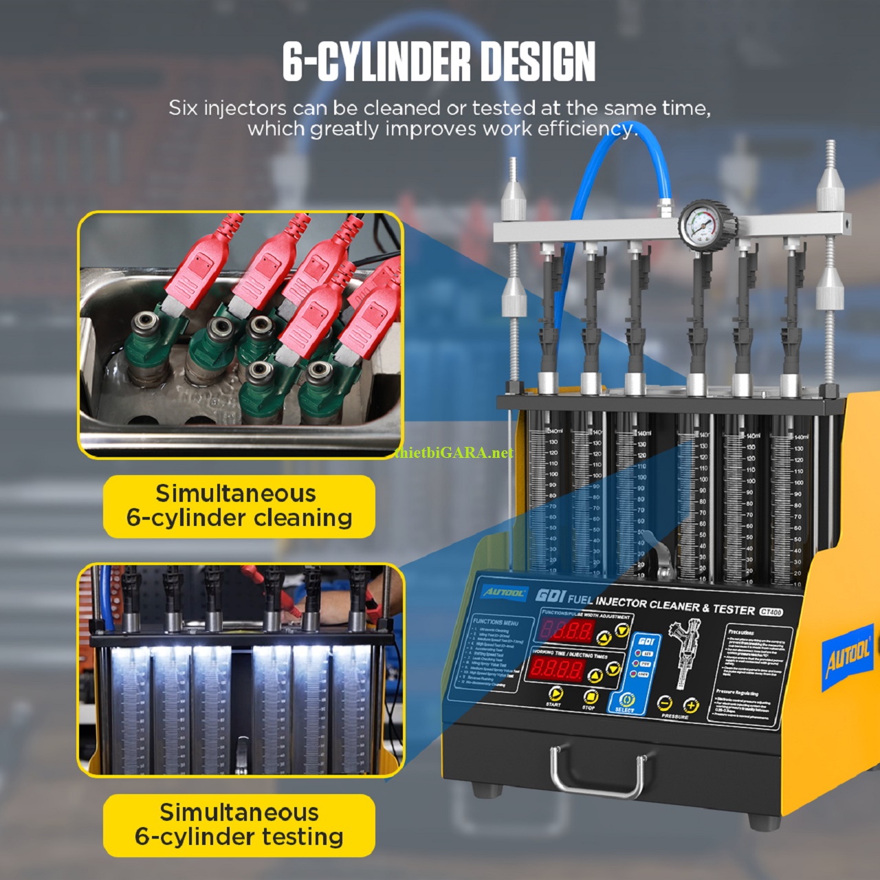 Thiết Bị Vệ Sinh Và Kiểm Tra Kim Phun Điện Tử CT400 Autool