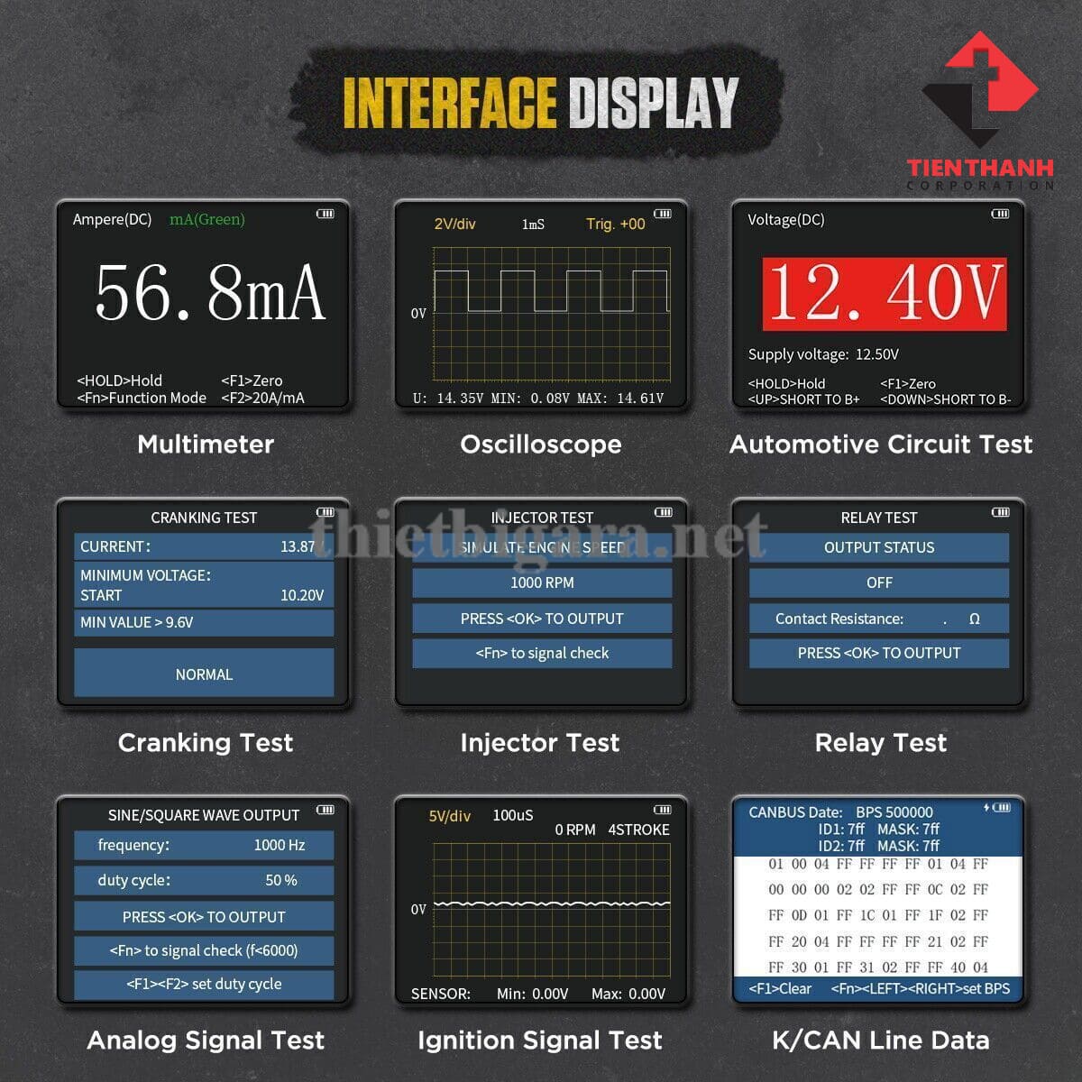 Thiết bị chẩn đoán đo dao động kế vạn năng dm303