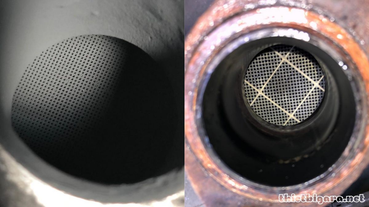 Trước và sau khi vệ sinh bằng máy DPF CLEAN