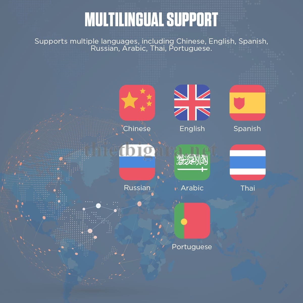 Hỗ trợ đa ngôn ngữ trên Máy cân chỉnh góc đặt bánh xe 3D Autool XC505