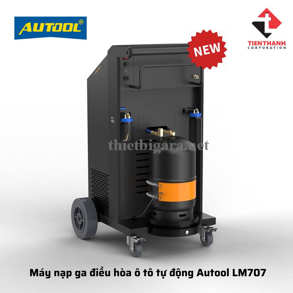 Máy nạp ga điều hòa ô tô tự động Autool LM707 (1) Mặt sau máy nạp ga autool LM707