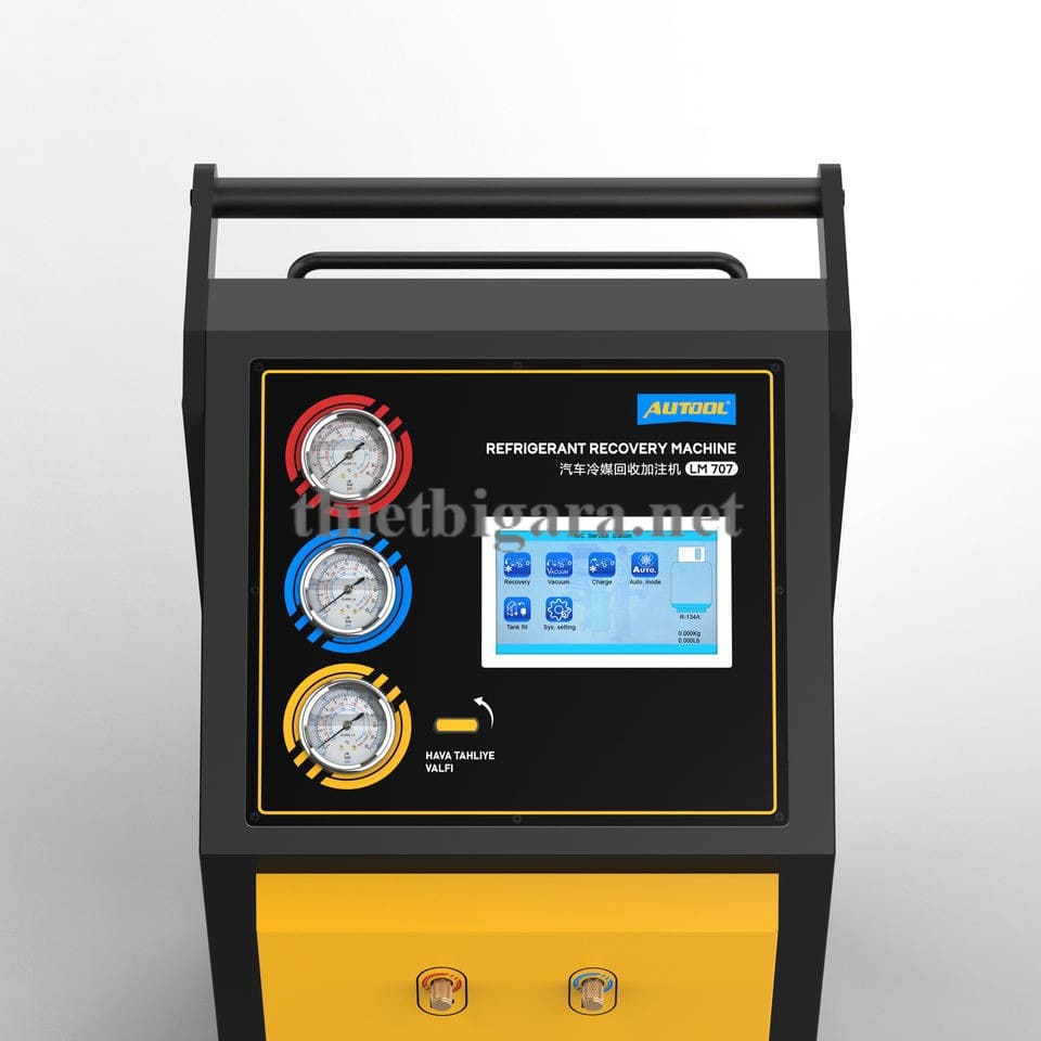 Máy nạp ga điều hòa ô tô tự động Autool LM707 (1) Mặt màn hình máy nạp ga điều hoà autool