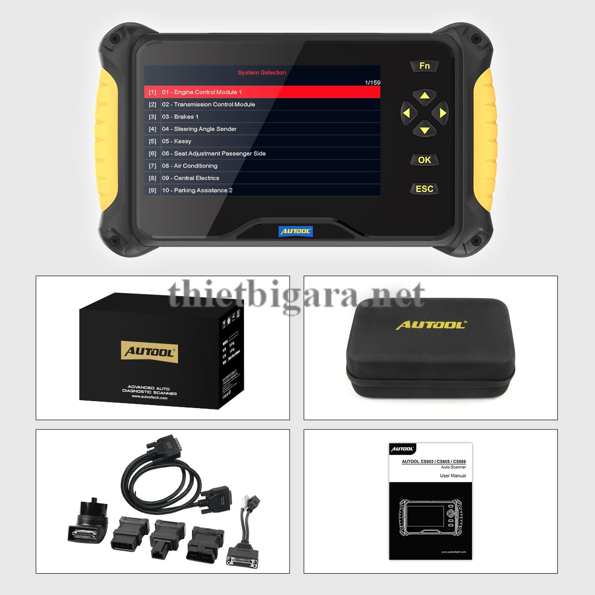 Phụ kiện đi kèm thiết bị chẩn đoán lỗi cs606