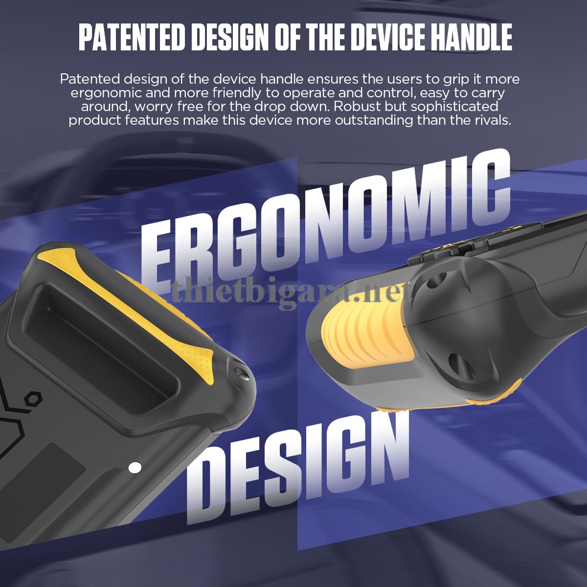 Thiết kế tay cầm chắc chắn