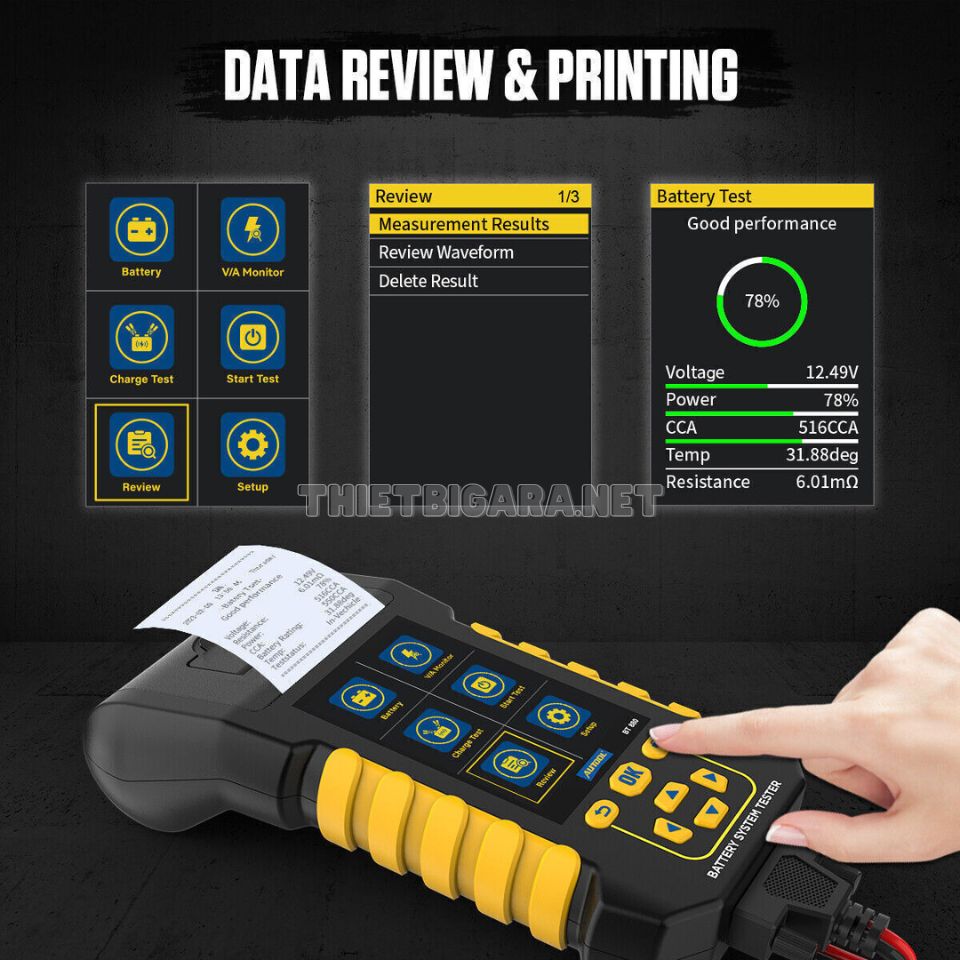 Xem lại dữ liệu và In trên autool BT880 Xem lại dữ liệu và In trên autool BT880