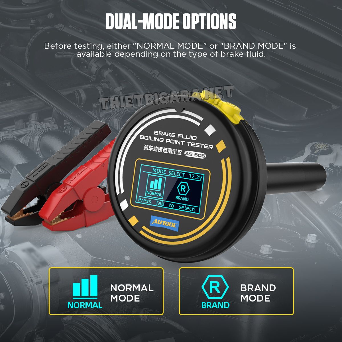 Chức năng lựa chọn Máy kiểm tra chất lượng dầu phanh AUTOOL AS506
