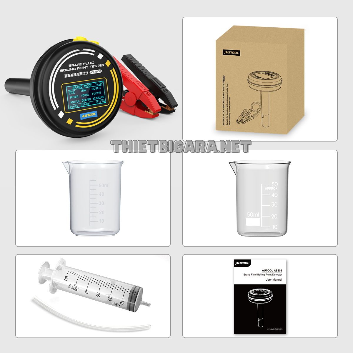 Dụng cụ kèm theo Máy kiểm tra chất lượng dầu phanh AUTOOL AS506 Dụng cụ kèm theo Máy kiểm tra chất lượng dầu phanh AUTOOL AS506