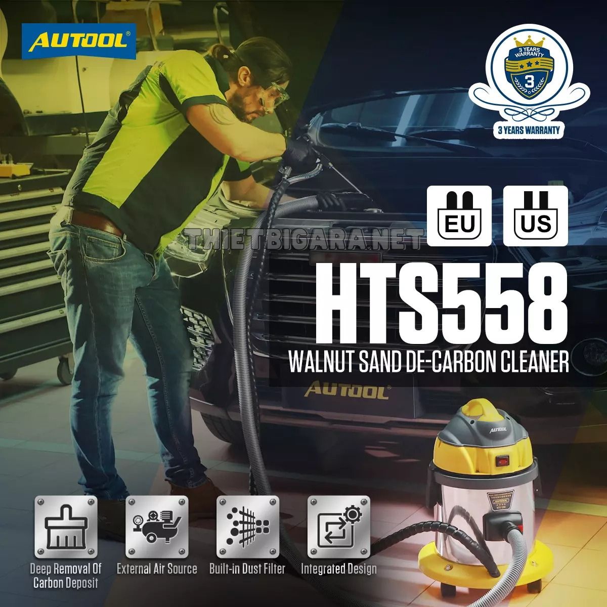 Máy bắn vỏ óc chó HTS558 Máy bắn vỏ óc chó HTS558