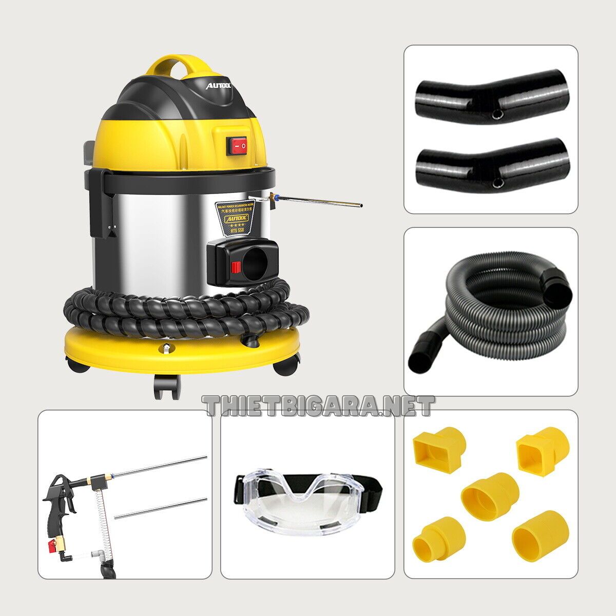 Phụ kiện đi kèm của máy bắn vỏ óc chó HTS558 Phụ kiện đi kèm của máy bắn vỏ óc chó HTS558