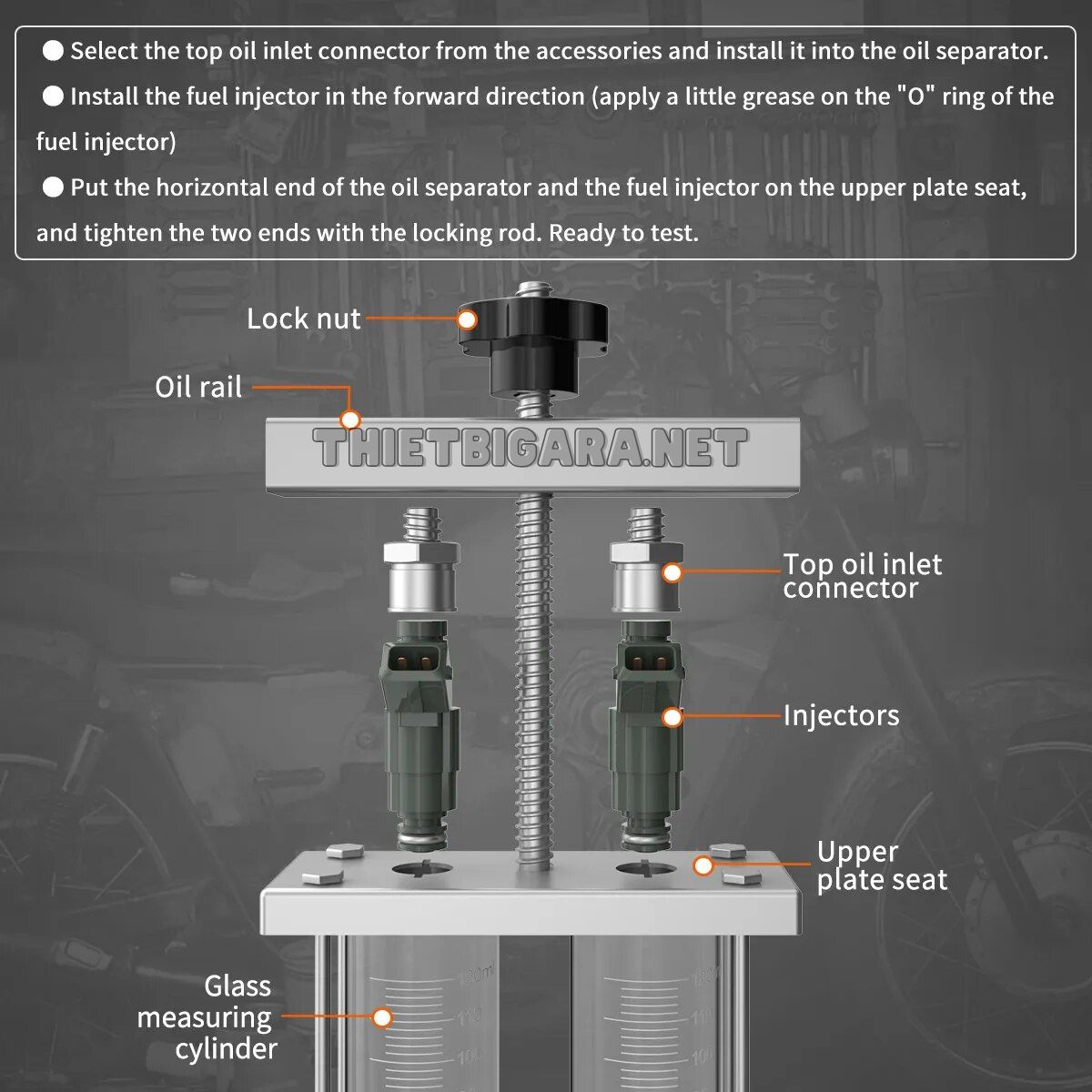 Vận hành trên Máy kiểm tra và vệ sinh kim phun mô tô xe máy UNT60