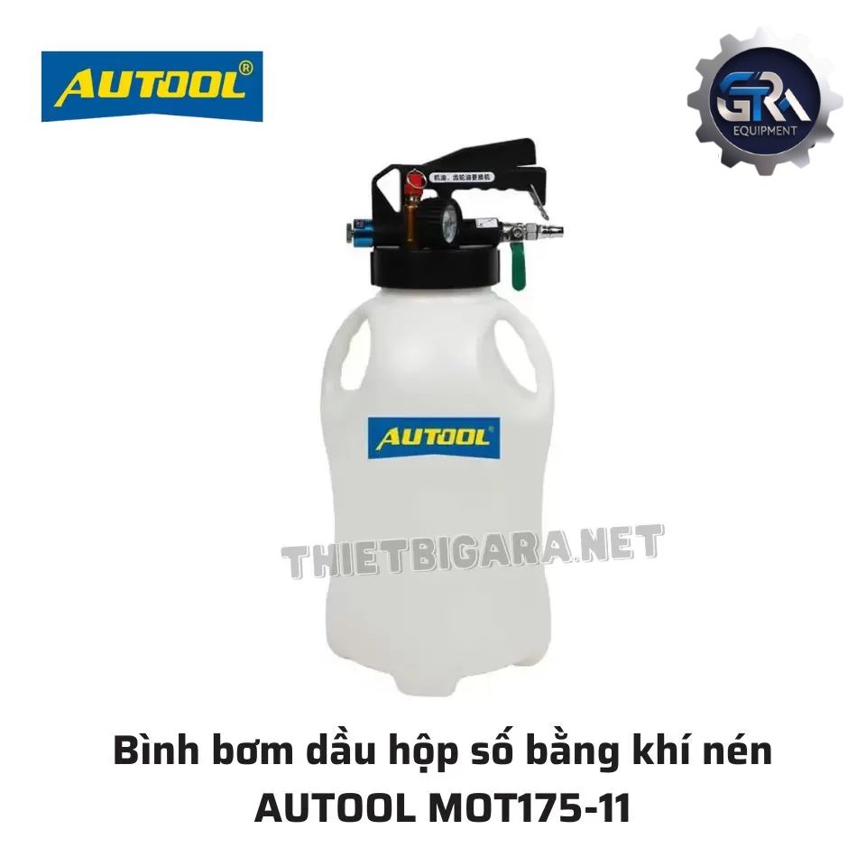 Bình Bơm Dầu Hộp Số Ô Tô Khí Nén 10L AUTOOL MOT175-11