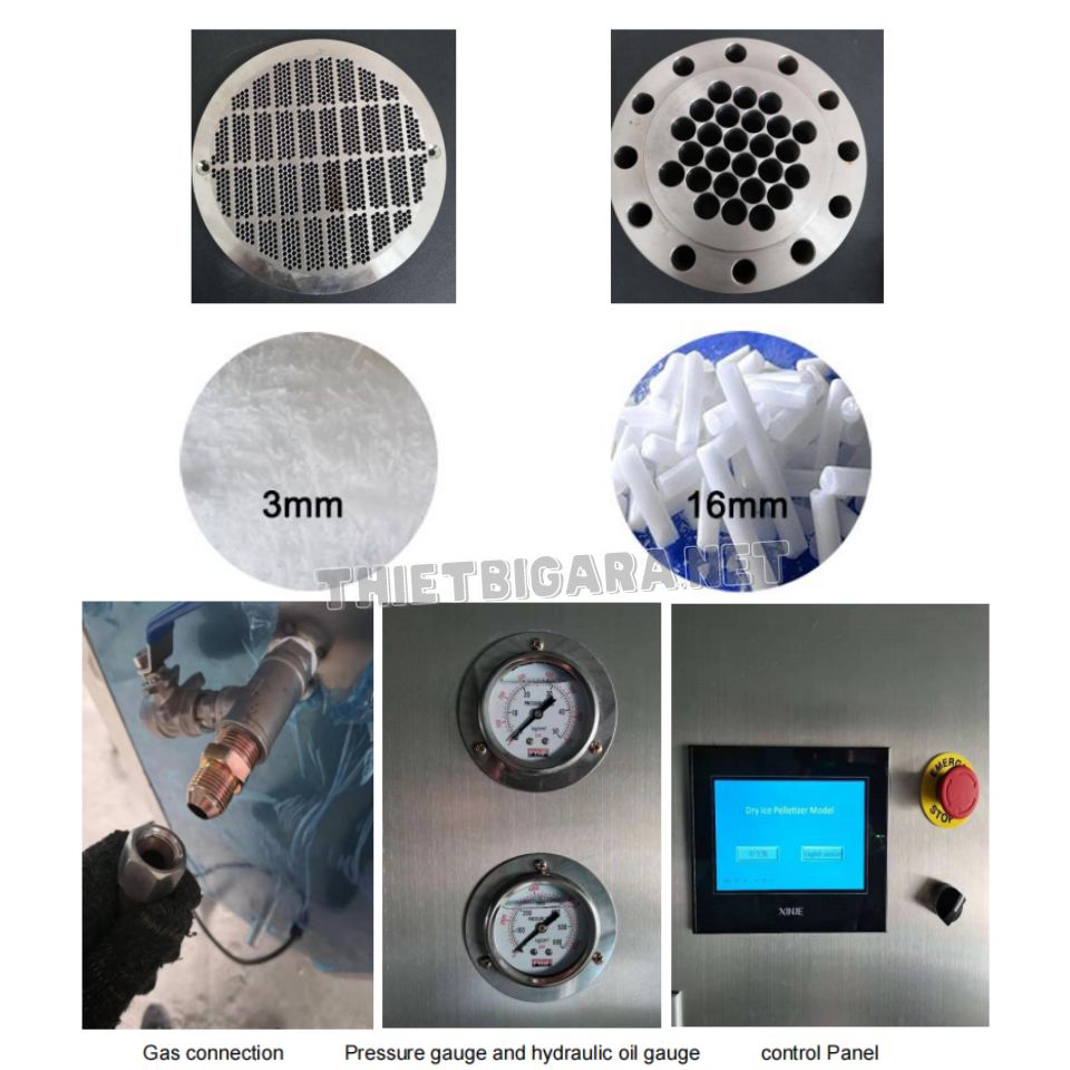 Máy làm đá khô wisconsin Máy làm đá khô wisconsin