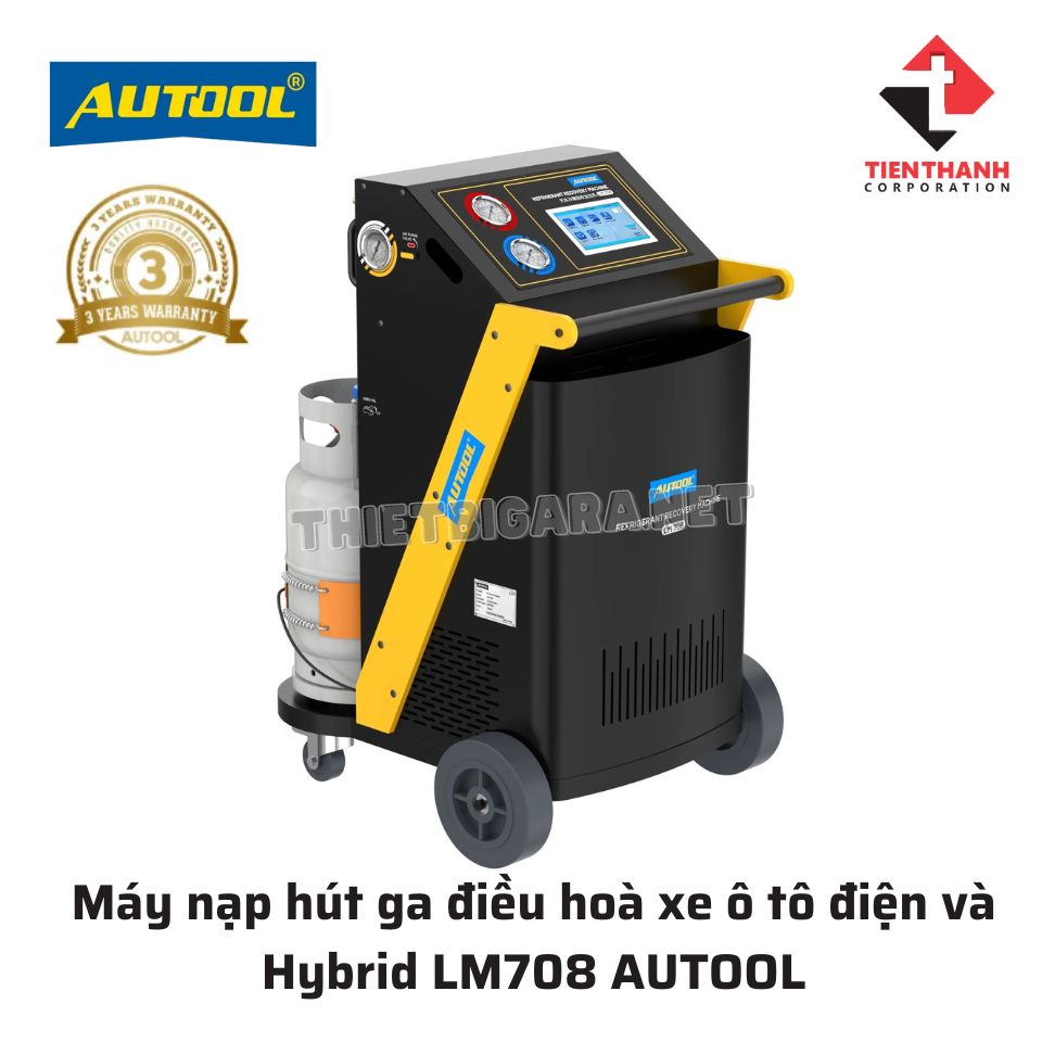 Máy nạp hút ga điều hoà xe ô tô điện và Hybrid LM708 AUTOOL