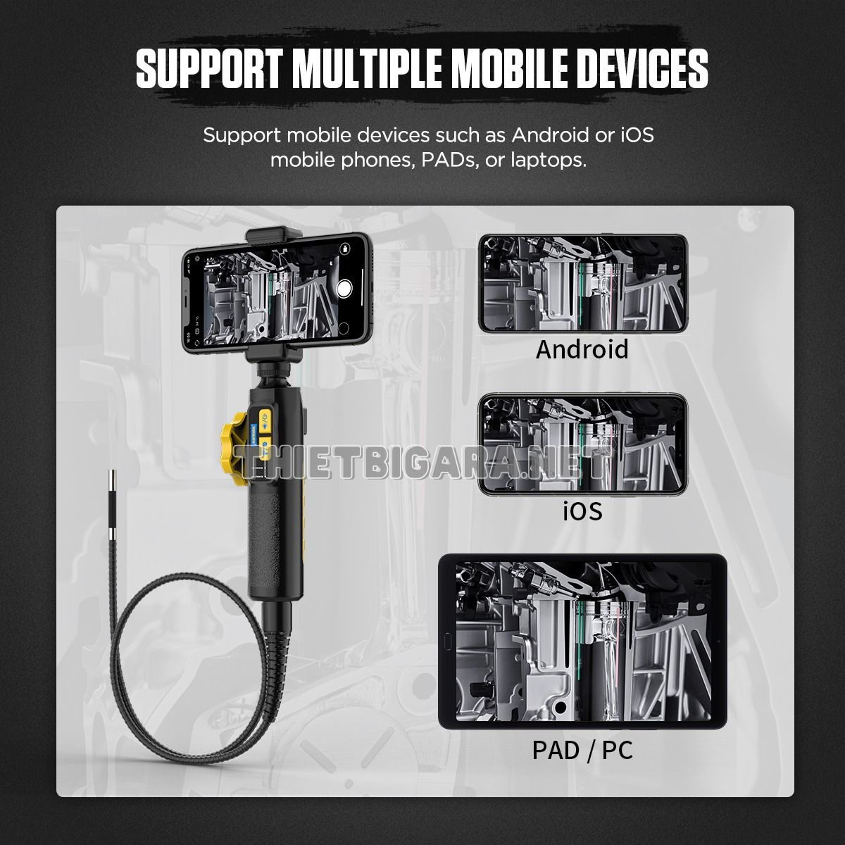 Hỗ trợ nhiều thiết bị trên camera nội soi AUTOOL SVB302