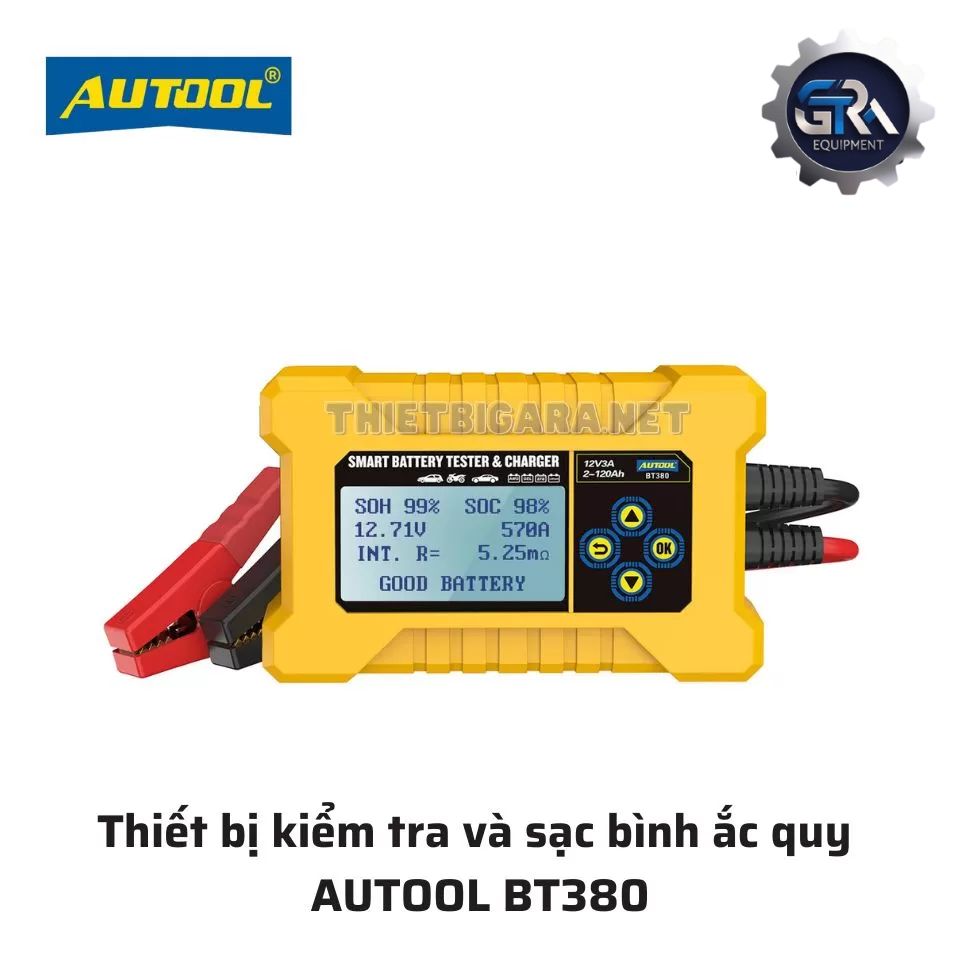 Thiết Bị Kiểm Tra Và Sạc Bình Ắc Quy 12V AUTOOL BT380
