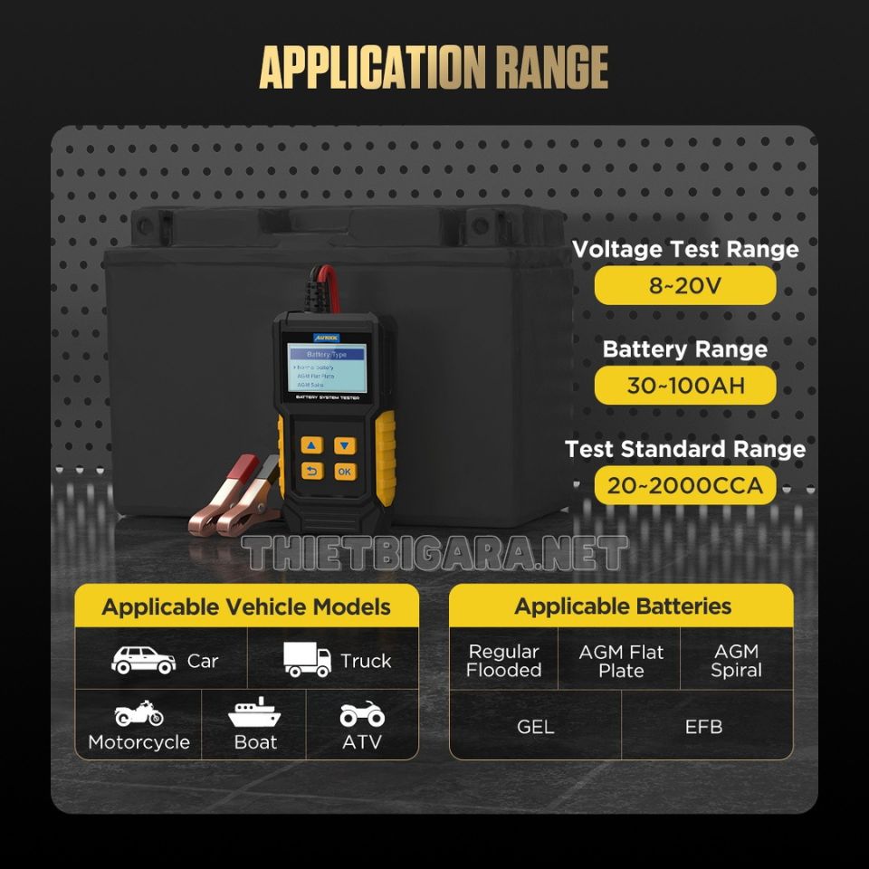 Tính năng Thiết bị kiểm tra bình ắc quy AUTOOL BT360 (1)