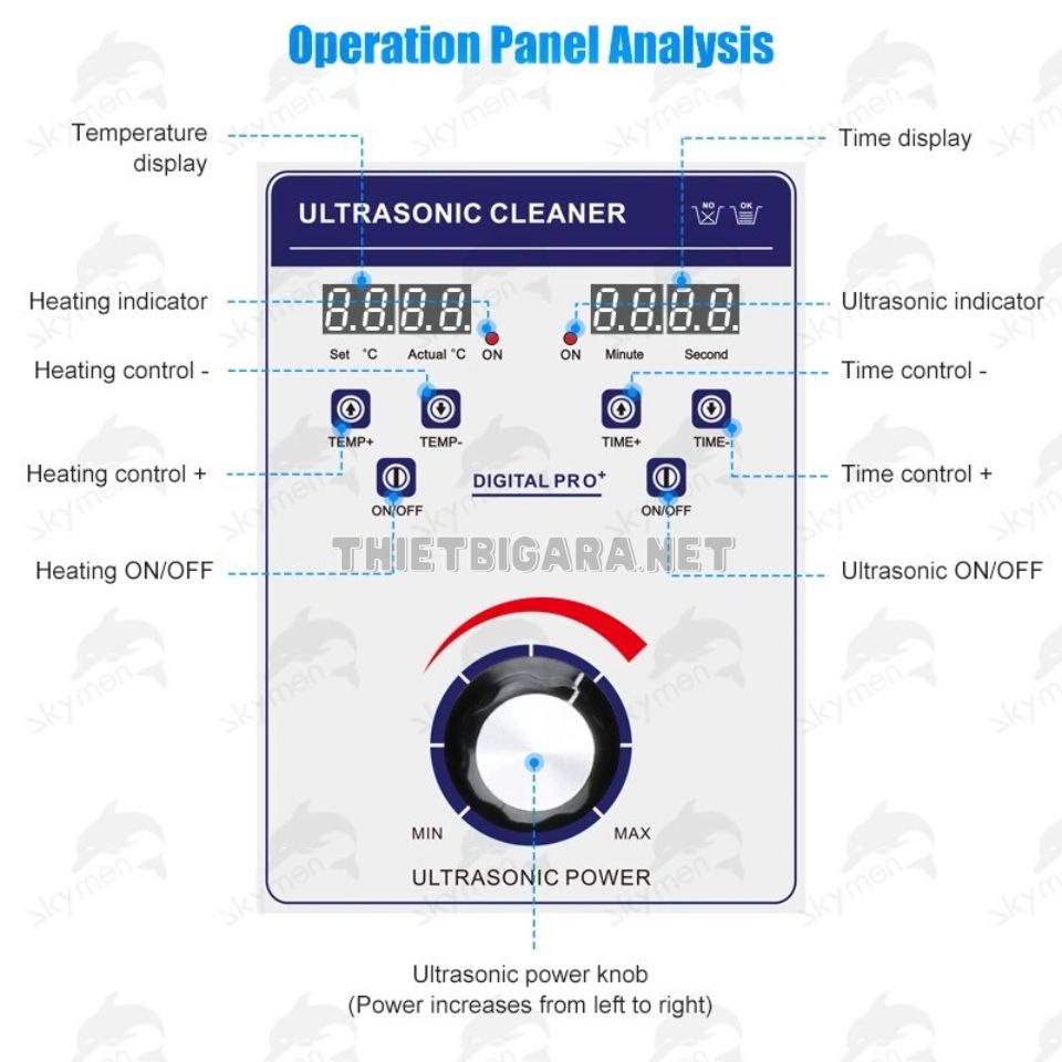 Bệ Rửa Chi Tiết Lóc Máy Bằng Sóng Siêu Âm Skymen Jp-180st (2) Bệ Rửa Chi Tiết Lóc Máy Bằng Sóng Siêu Âm Skymen Jp-180st