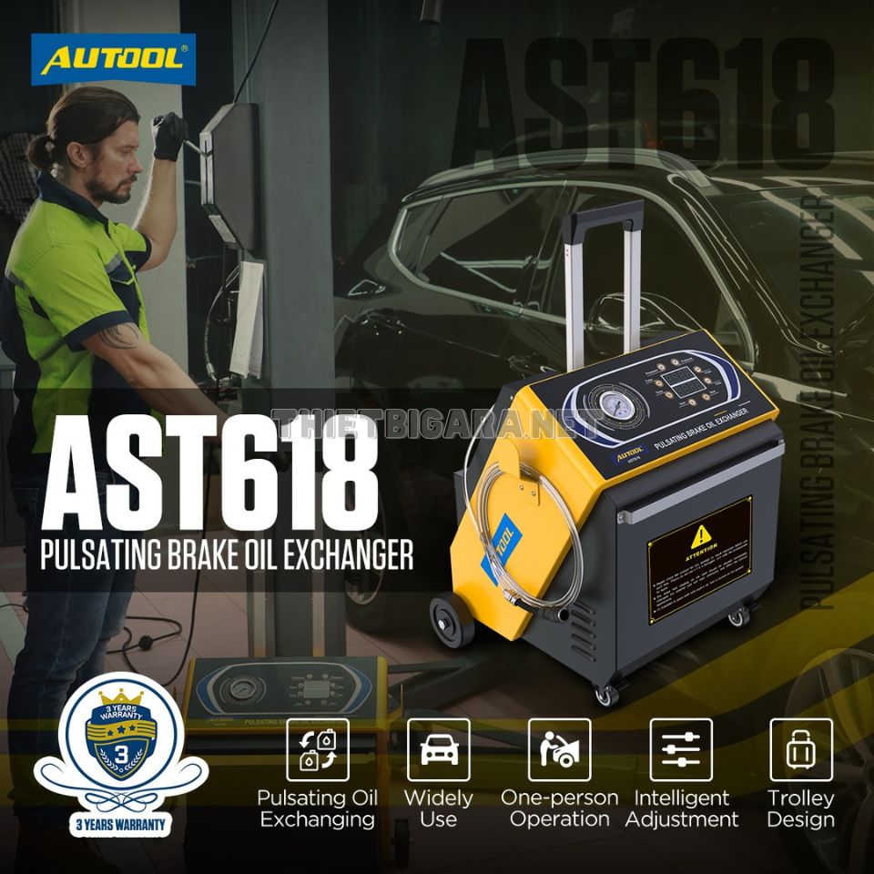 Hệ thống máy thay dầu phanh ô tô tuần hoàn AST618