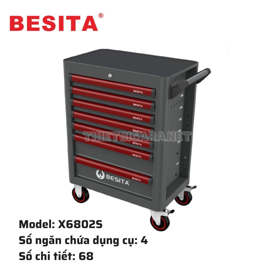 Tủ Dụng Cụ 7 Ngăn 68 Chi Tiết Dùng Cho Xe Điện BESITA X6802S