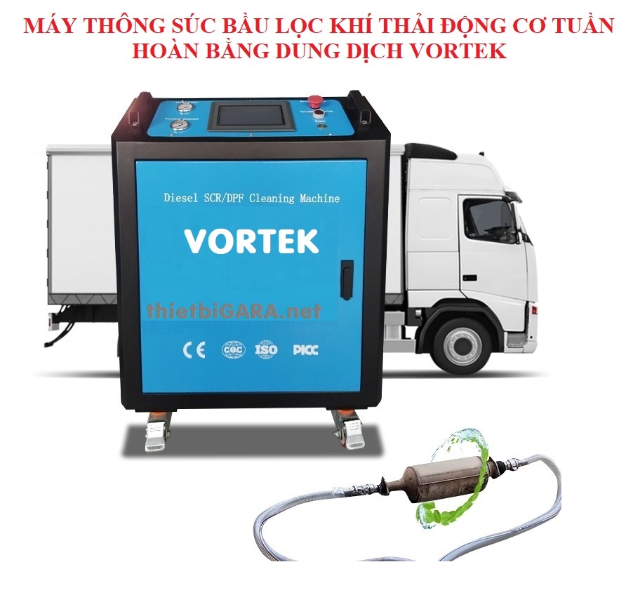Máy Súc Rửa Carbon Muội Than Bầu Lọc Khí Xả Vortek V7500