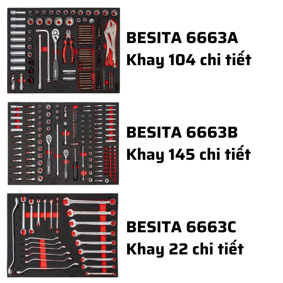 Khay dụng cụ tủ đồ nghề Besita 6663 Khay dụng cụ tủ đồ nghề Besita 6663