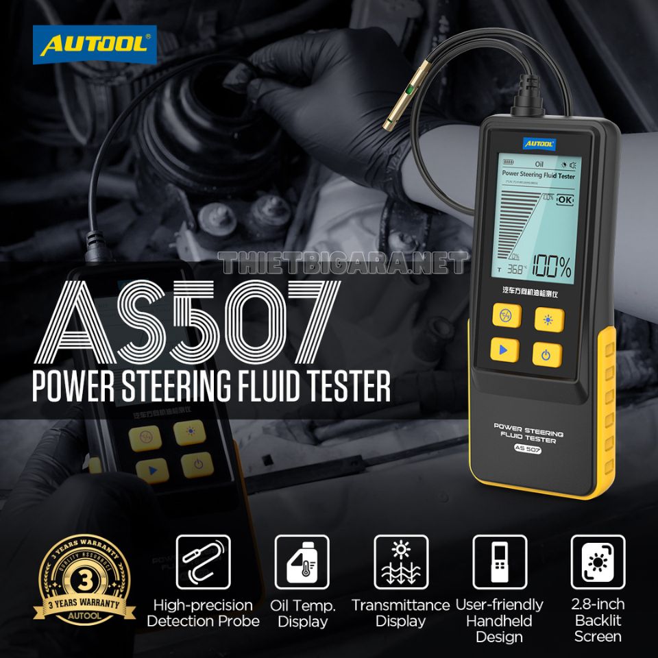 Máy kiểm tra nhiệt độ dầu trợ lực lái AUTOOL AS507