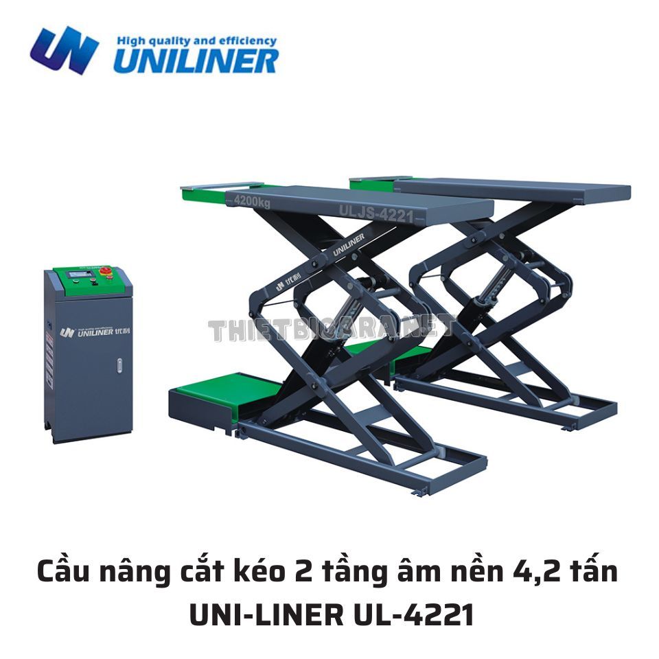 Cầu Nâng Cắt Kéo 2 Tầng Âm Nền 4,2 Tấn UNI-Liner UL-4221