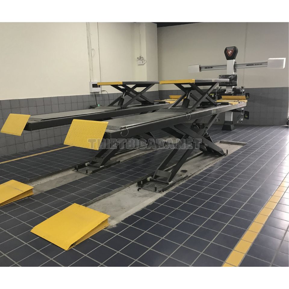 Cầu nâng cắt kéo 2 tầng 5,5 tấn tiêu chuẩn Italy