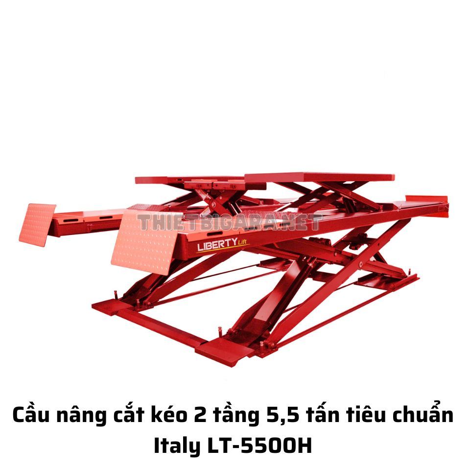 Cầu Nâng Cắt Kéo 2 Tầng 5 tấn Tiêu Chuẩn Italy LT-5000H