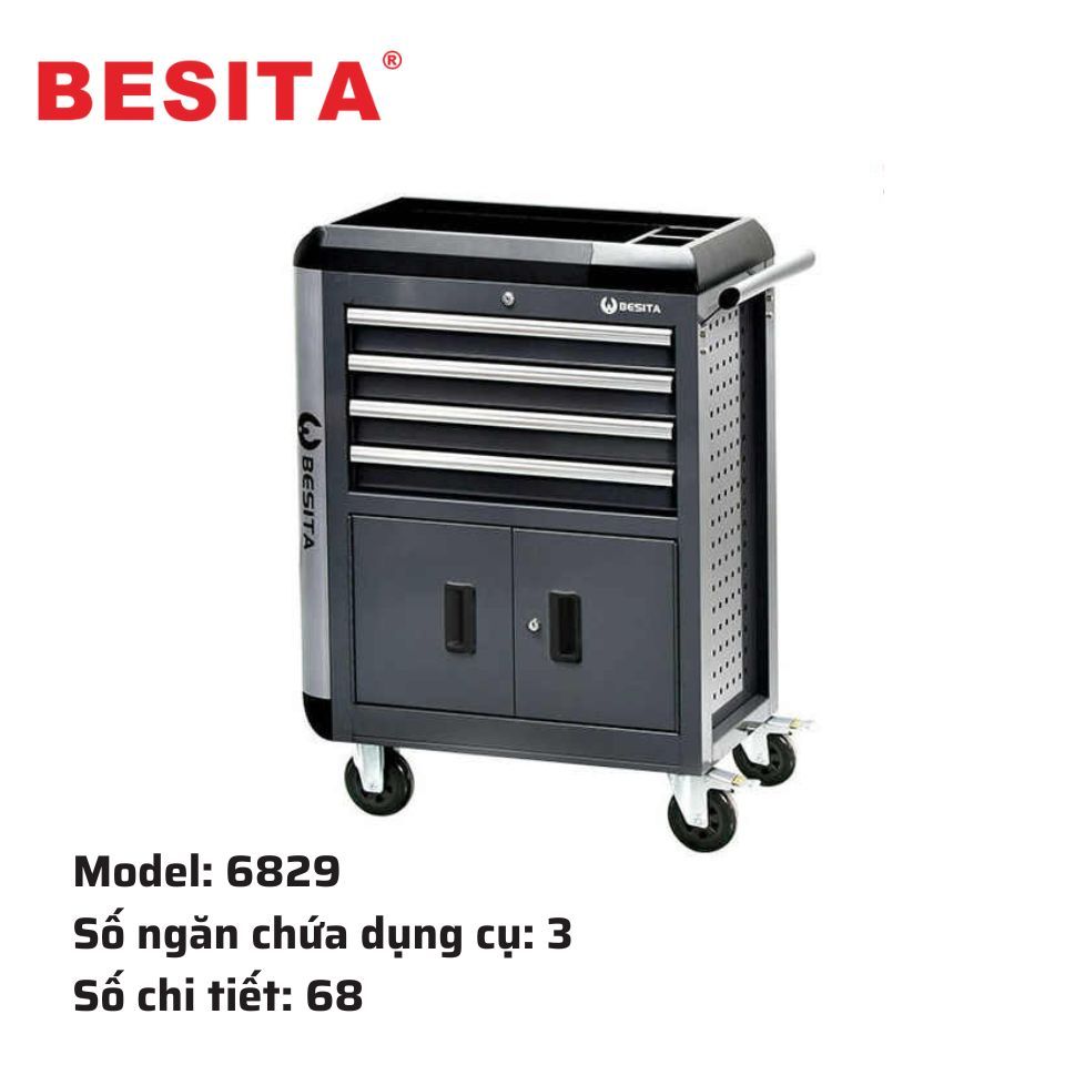 Tủ Đồ Nghề Dành Cho Xe Điện 68 Chi Tiết BESITA 6829